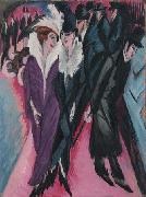 Ernst Ludwig Kirchner Street, Berlin USA oil painting artist